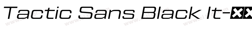 Tactic Sans Black It字体转换